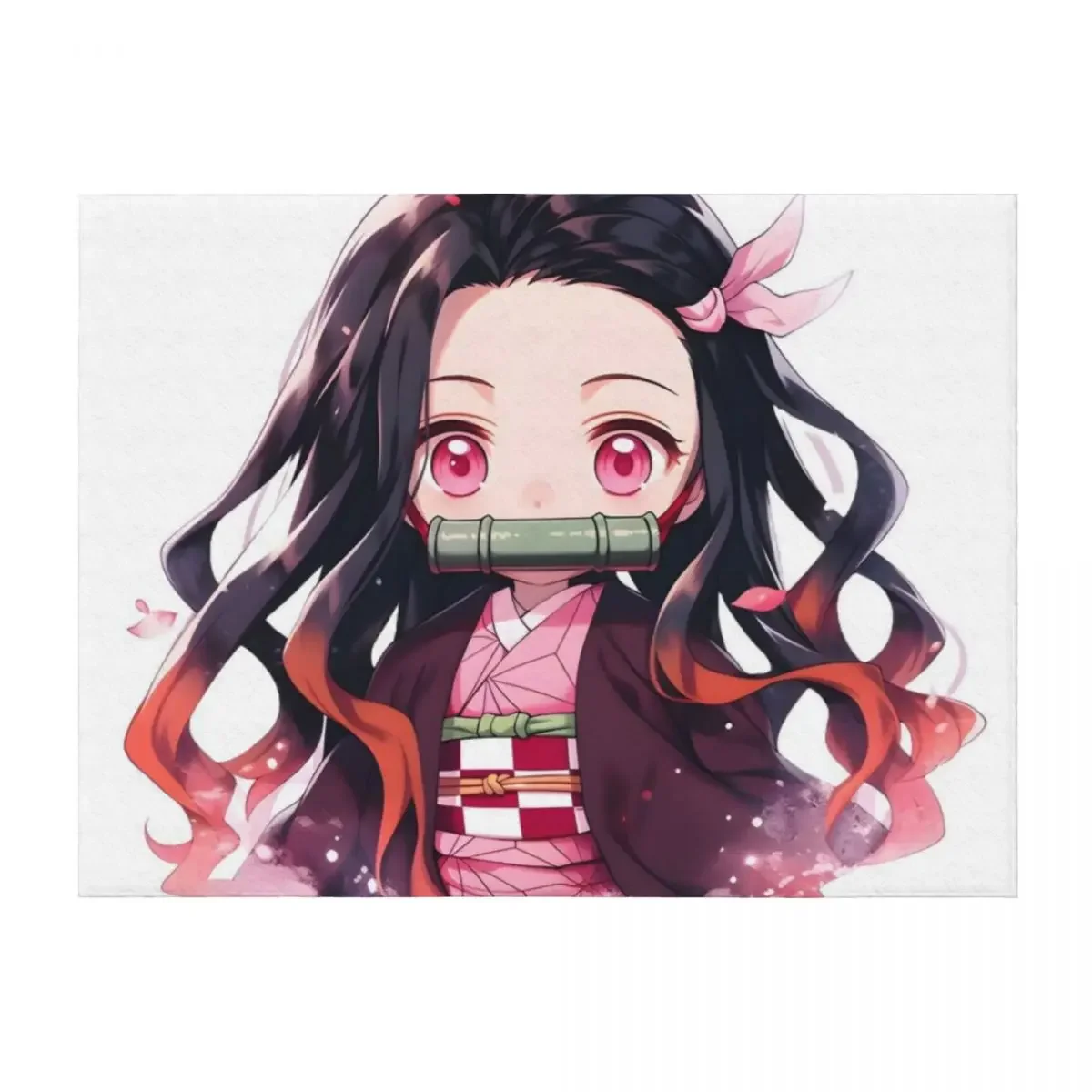 

Nezuko DS Cute Anime Girl Throw Blanket Sofa Throw Moving bed plaid For Decorative Sofa Blankets