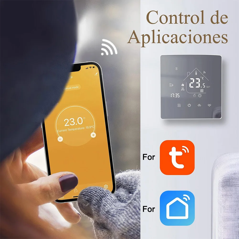 Boiler Control Heating Thermostat Programmable Schedule 5 1 1 Programmable App Remote Control Frost Protection For Gas Boiler
