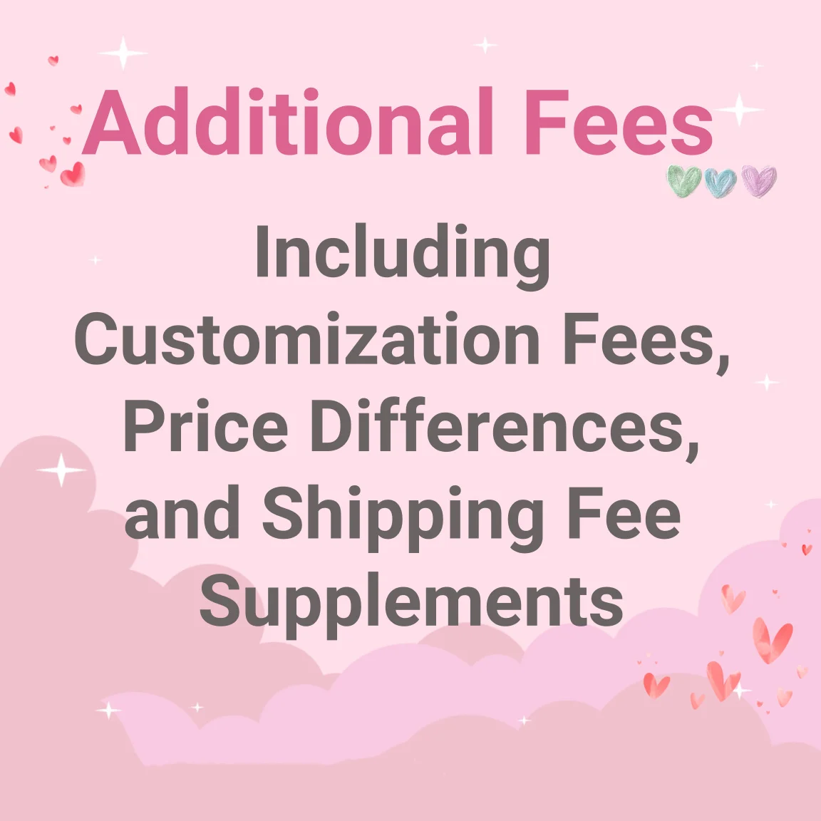 

Специальные ссылки для оплаты разницы в цене, дополнительных сборов и стоимости доставки.