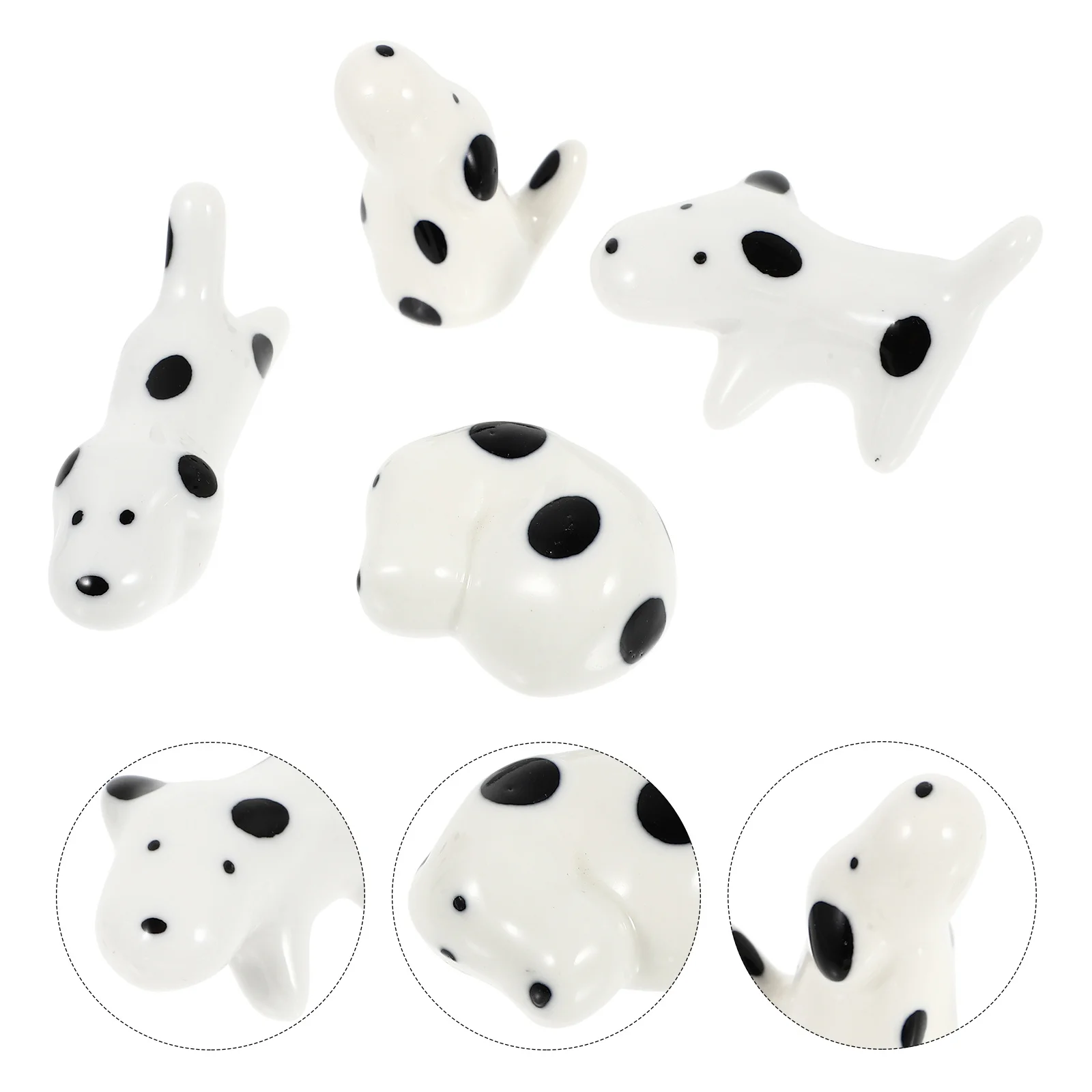 

4Pcs Adorable Puppy Chopsticks Rack High-Quality Craftsmanship Functional and Decorative Dining Table Essentials Set