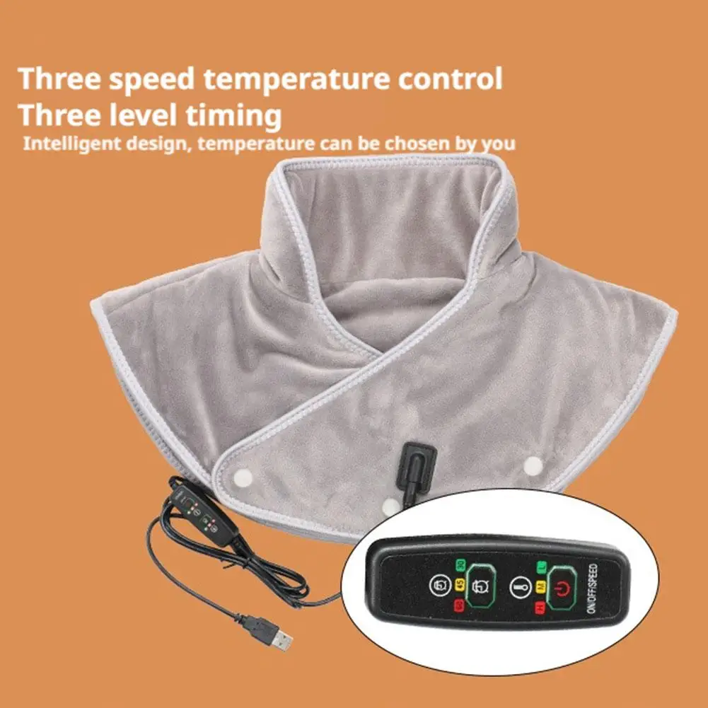

Warm Electric Neck Shoulder Massager with Vibration Heated Cervical Shawl 3-Level Thermal Compress for Relaxation Recovery