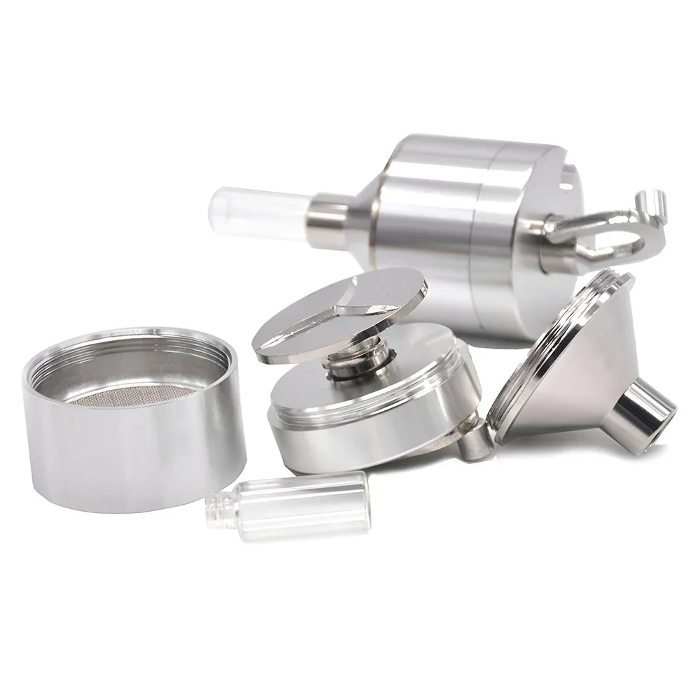 Metal Powder Grinder 44mm Hand Crank Spice Mill Funnel Food Grinders Container Kitchen Tools