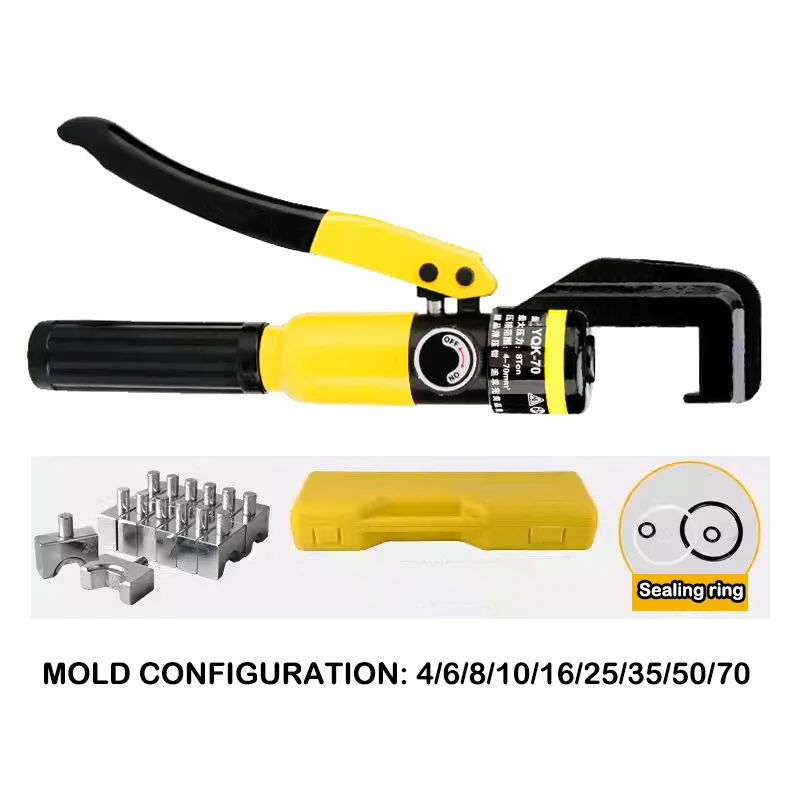 

Complete set of manual hydraulic pliers YQ-70 cable copper aluminum nose multifunctional crimping terminal grinding tools