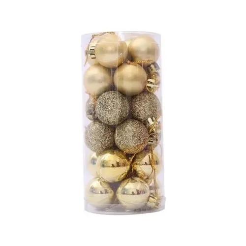 Partici Christmas Tree Ornament Balls Gold 3cm 24'lü