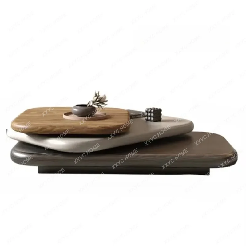 A Minimalist Light Luxury Rotatable Coffee Table Size Apartment Living Room Home Advanced Sense Simple Modern Simplici