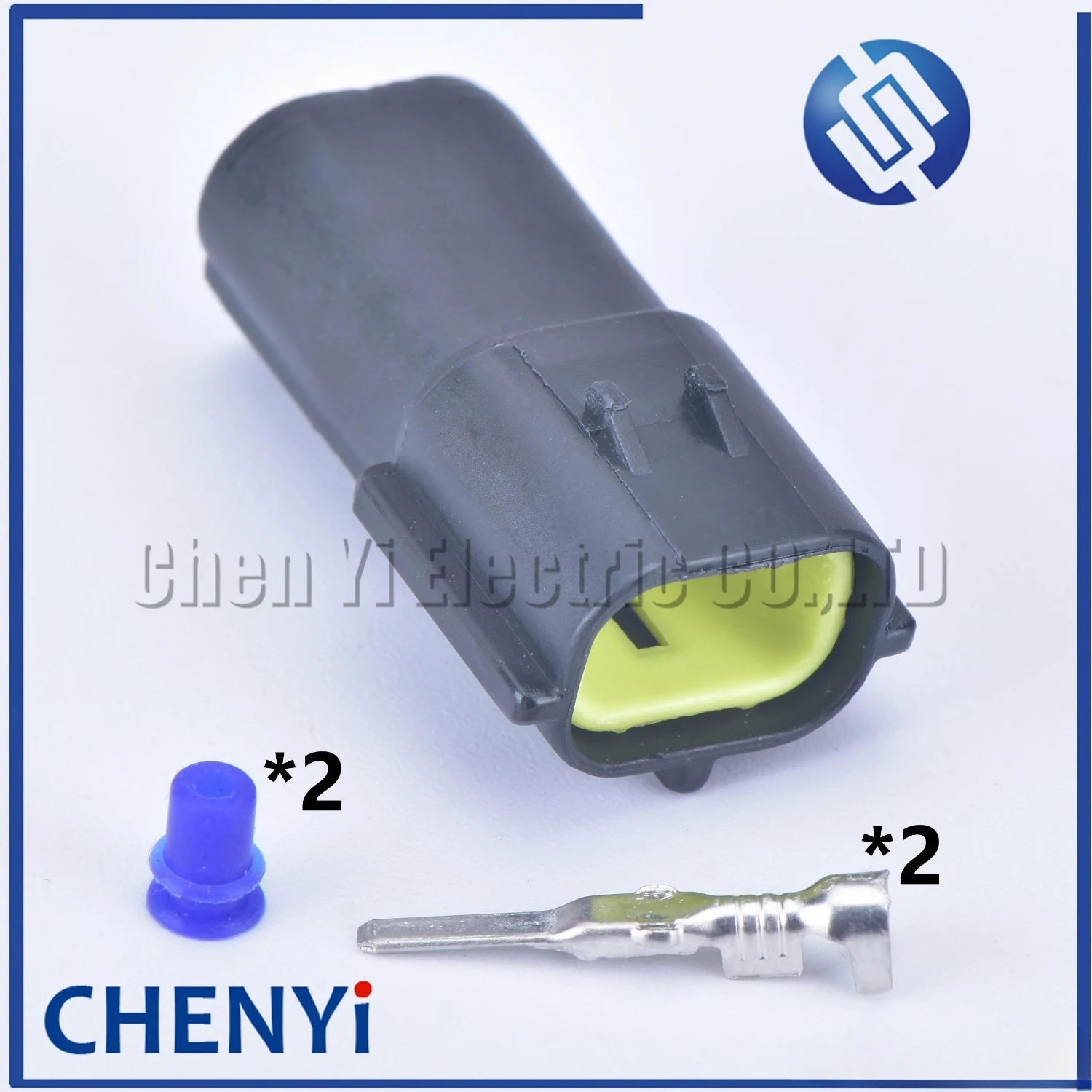 5 sets 2 pin way male or female waterproof wire connector auto electrical plug conector 174354-2 174352-2