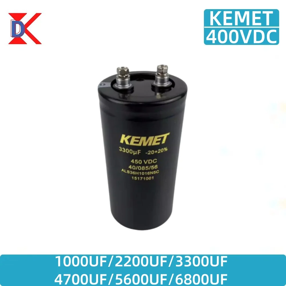 KEMET Orginal Screw Foot Electrolytic Capacitors Inverter 400V 1000UF 2000UF 3300UF 4700UF 5600UF 6800UF Bolt Aluminum Capacitor