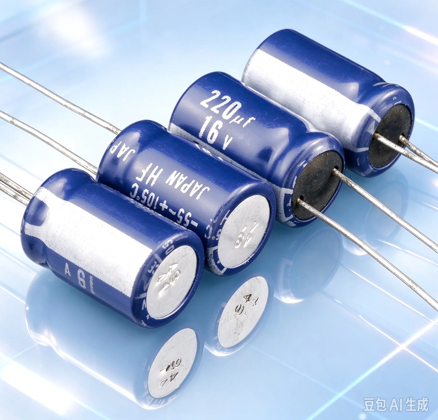 20pcs Authentic for Panasonic  Mitsubishi Mark Audio Decoupling Filter Electrolytic Capacitor 16V 220UF Made in Japan