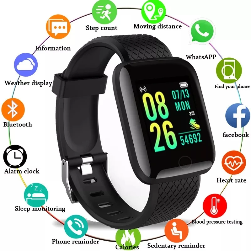 

116 Plus Kids Smart Bracelet Watch Sport Waterproof Smart Watch Heart Rate Blood Pressure Monitor A7 Bluetooth Smartwatch Men