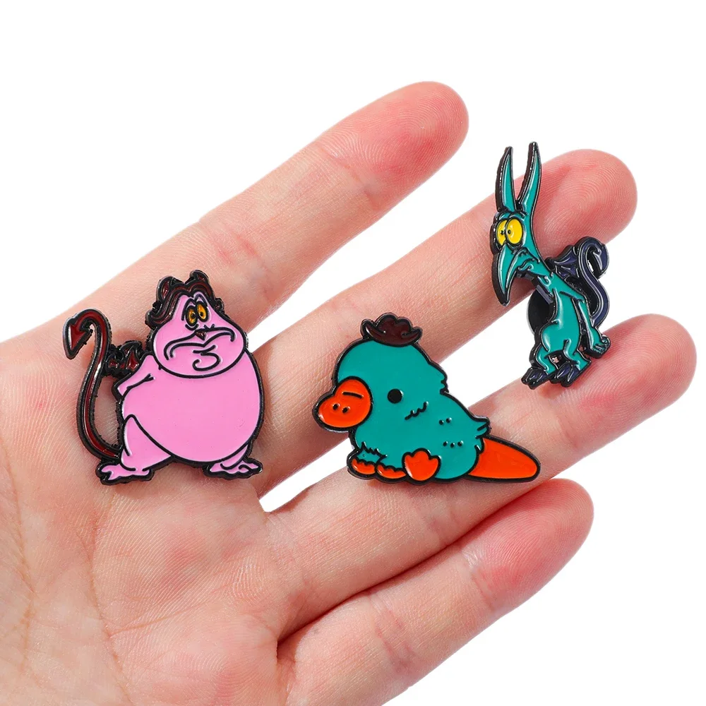 3 قطعة بروش الكرتون الإبداع لطيف بيري خلد الماء المينا دبوس شارة معدنية مجوهرات على ظهره الملابس والاكسسوارات هدية