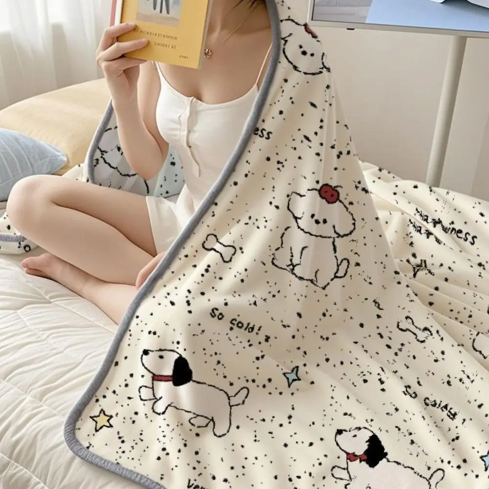 

Comfortable Capybara Blanket Flannel Printing Cartoon Shawl Blanket Cute Puppy Print Multifunction Sofa Blanket Winter