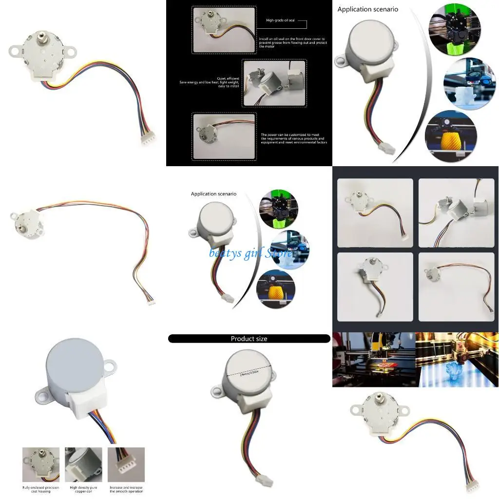 

C7AB 24BYJ48 3.7V Reduction Stepper Motor Stepping Sweeping Motor for Air Conditioner Hanging Machine Accessories