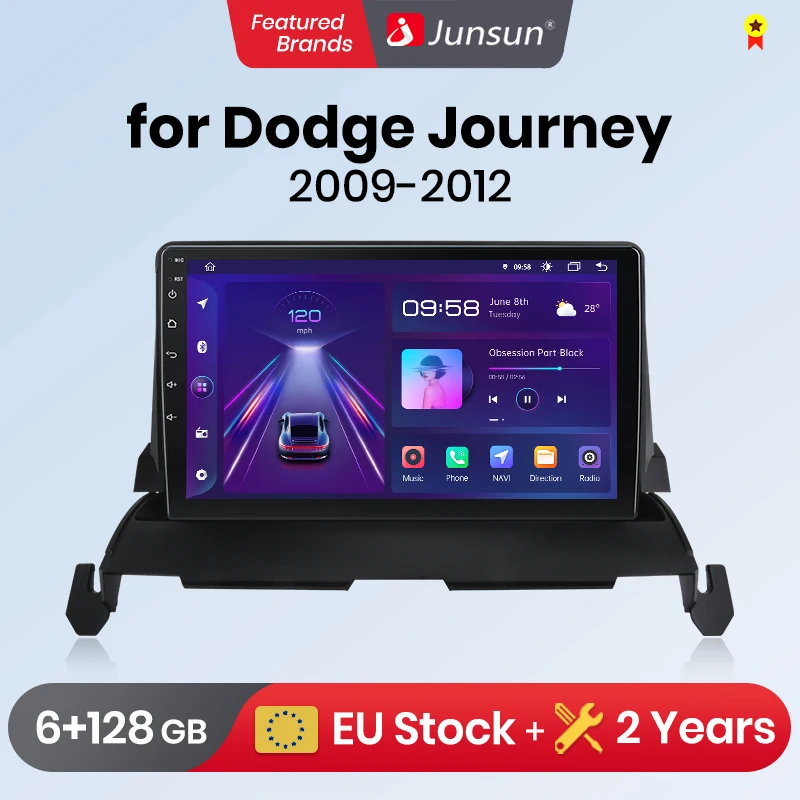 Junsun V1 Plus Car Radio For Dodge Journey 2009 - 2012 wireless CarPlay Android Auto car intelligent systems No 2 din 2din DVD