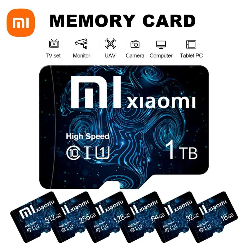 XIAOMI Memory Card 2TB Micro TF SD Card 1TB Class10 High Speed 512GB128GB Cartao De Memoria Data Storage For Phone/Camera/Games