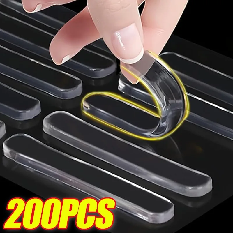 

Silicone Cabinet Bumpers Strips Self-Adhesive Anti-collision Door Stop Buffer Pads Furniture Door Handle Bumper Protector Strips