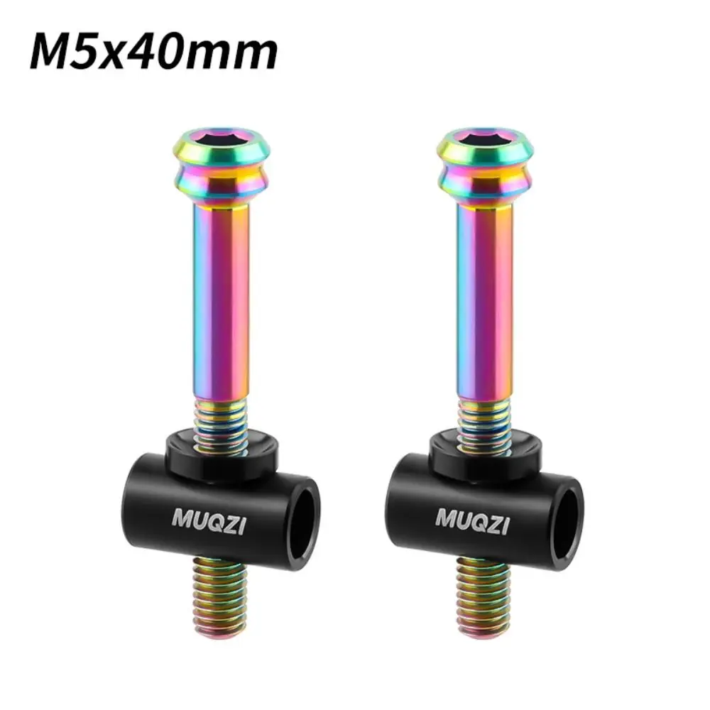 

2Pcs TC4 Titanium Alloy Bike Seat Post Bolts with Washers Installed Easily Bicycle Saddle Fixed Bolts Colorful Stable