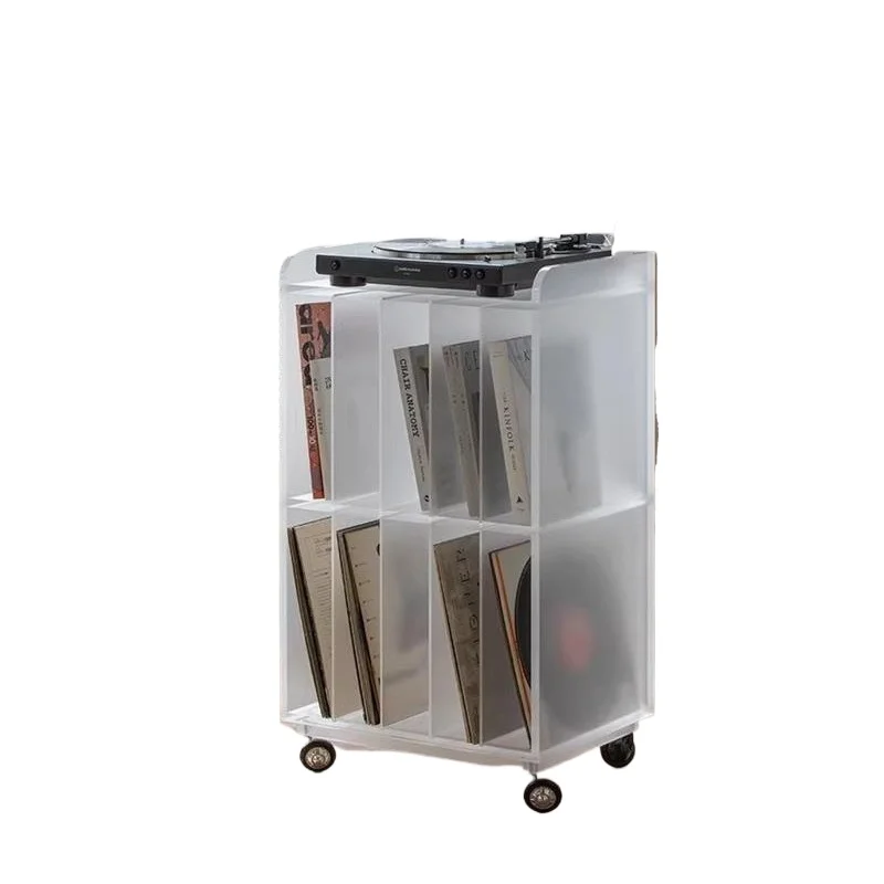 

Mobile sofa acrylic bookshelf can be creative coffee table, modern bookcase is simple