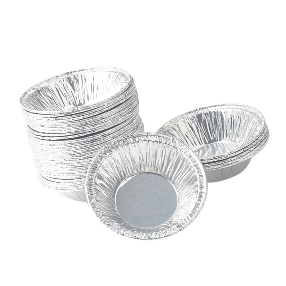 250PCS Disposable Aluminum Foil Cups Muffin Cupcake Tin Mold Round Egg Tart Molds Baking Tool disposable foil cups