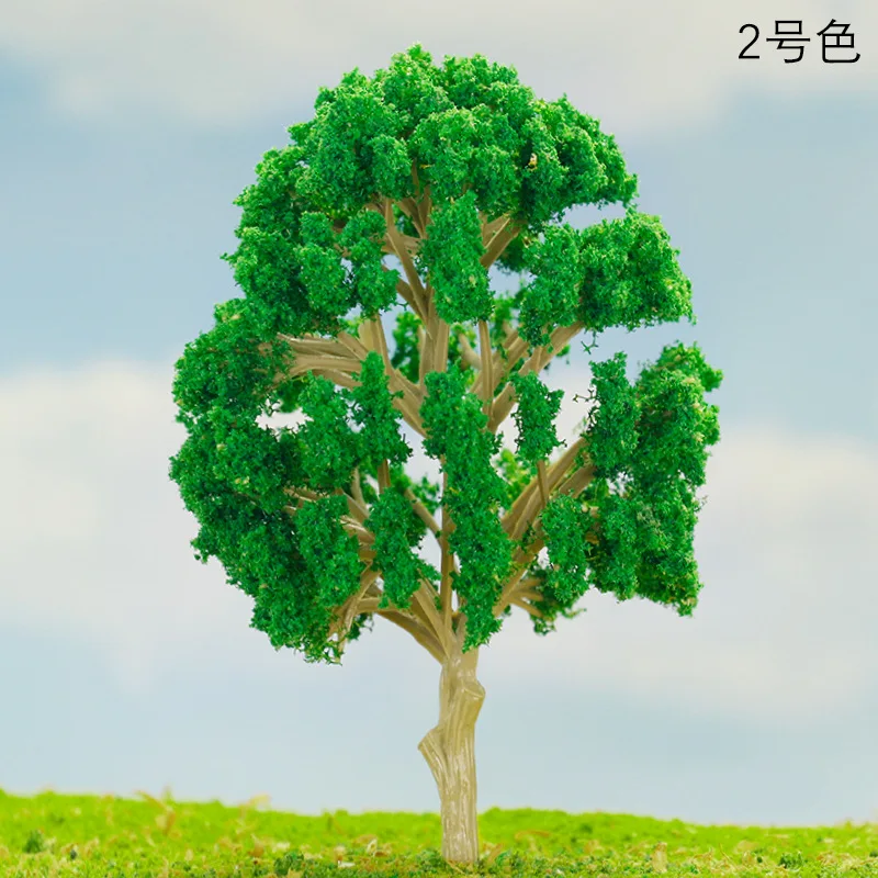 Höhe 4,5 cm Baum Modell für HO Zug Eisenbahn Gebäude Sand Tisch Landschaft Layout Materialien Handwerk Baum Diorama Kits 10 teile/los – Detail 3