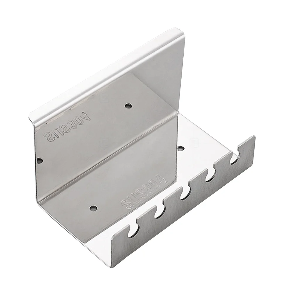 

Five Position Toothbrush Holder 304 Stainless Steel Wall Mounted Bathroom Organizer Rack for Toothbrush and Gargle Cup Storage