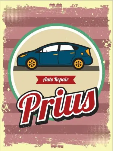 Metal plaque vintage retro style Prius Auto Repair Classic sign Garage, Man Cave tin sign