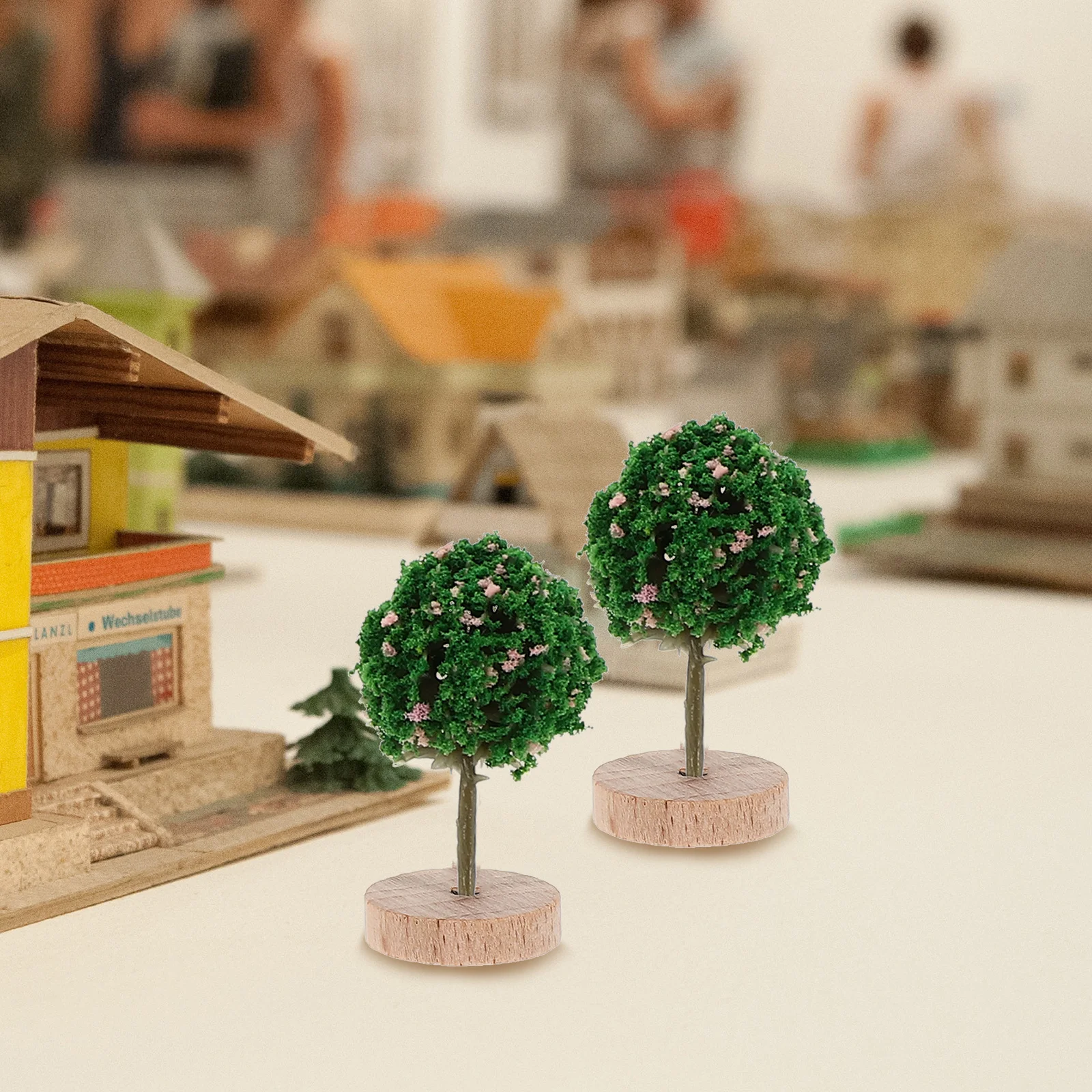 28Pcs Miniature Trees Landscape Scenery Simulation Decoration for Sand Table DIY Micro Scene Layout Artificial Green Plant