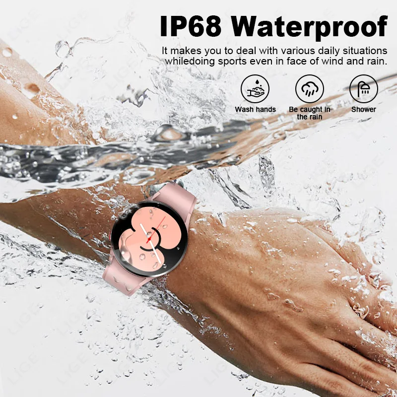 LIGE 466*466 Amoled Screen Smart Watch For Men Women IP68 Waterproof Watches Wireless Bluetooth Call Sports Trackers Smartwatch