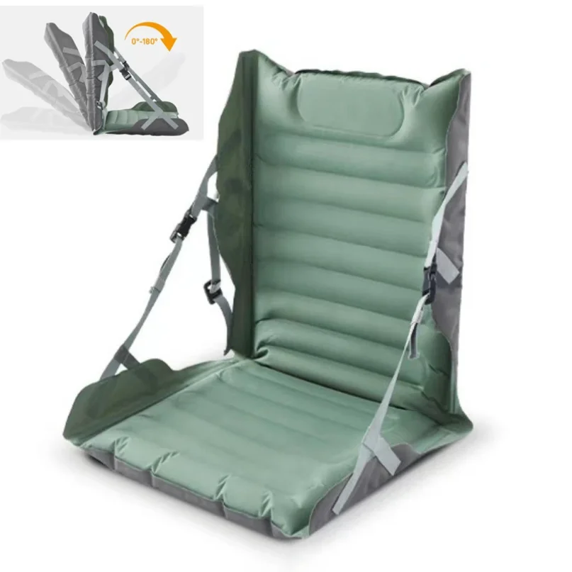 

Outdoor Inflatable Seat Cushion with Backrest Adjustable Outdoor Folding Seat Cushion Camping Beach Chair Picnic Air Mattress