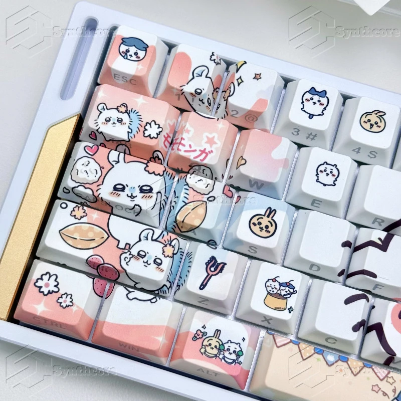 

Набор кейкапов Chiikawa: милые аниме-персонажи, PBT-кейкапы с сублимационной печатью, кастомизация клавиатуры для гейминга