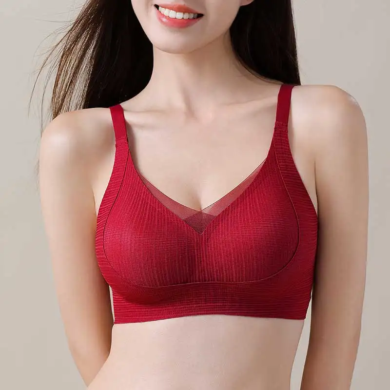 Seamless Bra For Women With Small Breasts Push-up, Anti-sagging, Non-slip Fixed Cup Skin-friendly Comfortable Bra Cover