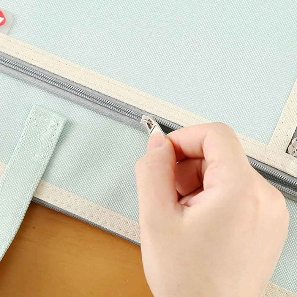 

Mutli-Purpose Portable Book Storage Bag Handheld Oxford Cloth Art Storage Bag Dustproof with Handle File Organizer for Students