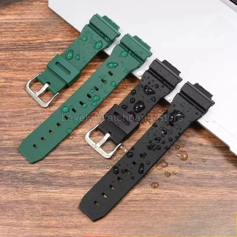 رياضي نمط الراتنج حزام ساعة اليد 16 مللي متر ل كاسيو CasiOak GM-6900 GA-2100 GA-2110 أسود أبيض أخضر أزرق الصلب مشبك خفيفة الوزن