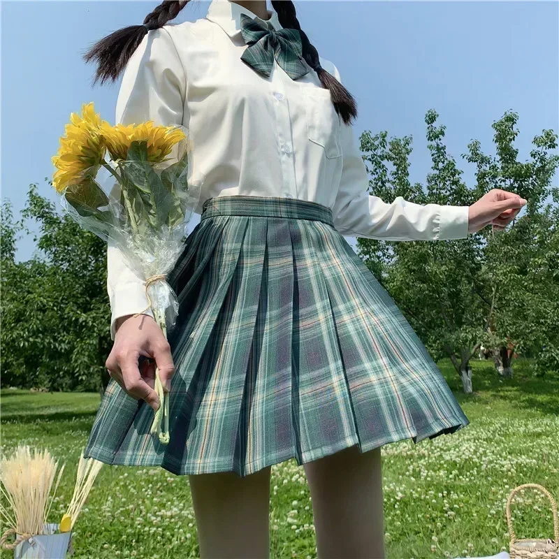 Conjunto de uniforme escolar japonês Seifuku, saia plissada de estudante, uniforme Jk, escola coreana, estilo Sexy Girl Preppy