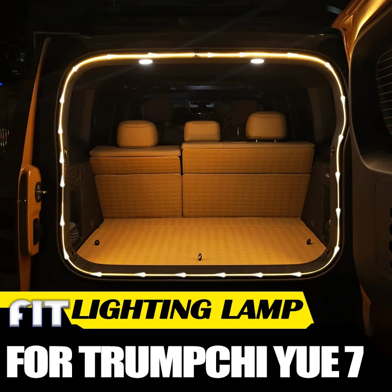 Car Trunk Lighting Suitable for GAC Trumpchi Yue 7 2026 Modified Car Trunk Dedicated LED Light Strip Car Interior Accessories