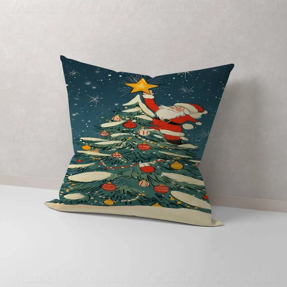 Santas Tree Kussenhoes Kussensloop Bekleding Bank Sierkussen Home Decor Kussensloop