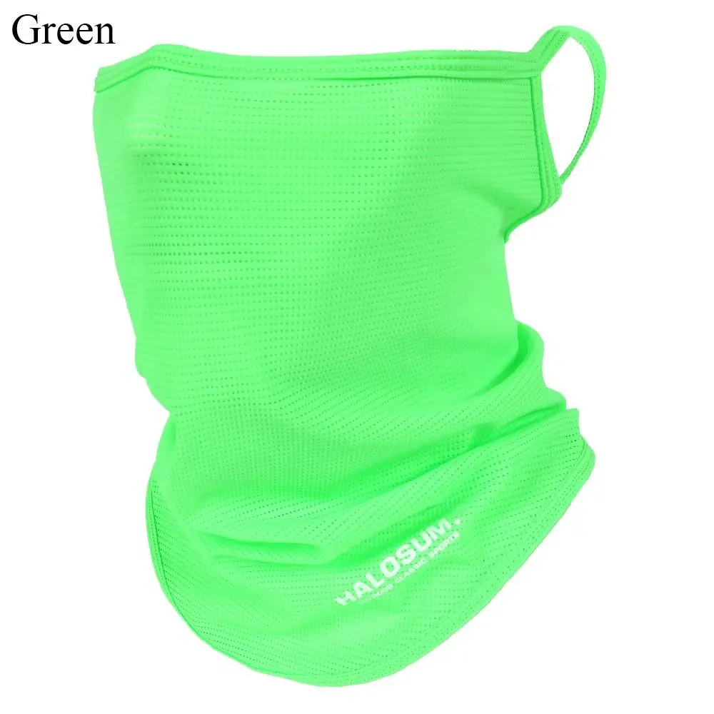 

Daily Windproof Dustproof Bike Mask Breathable Solid Color Sun UV Protection Ice Silk Full Face Mask Outdoor Sport