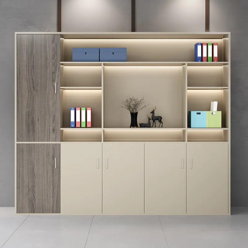 yjq boss background file cabinet office floor wooden file bookcase combination data filing cabinet