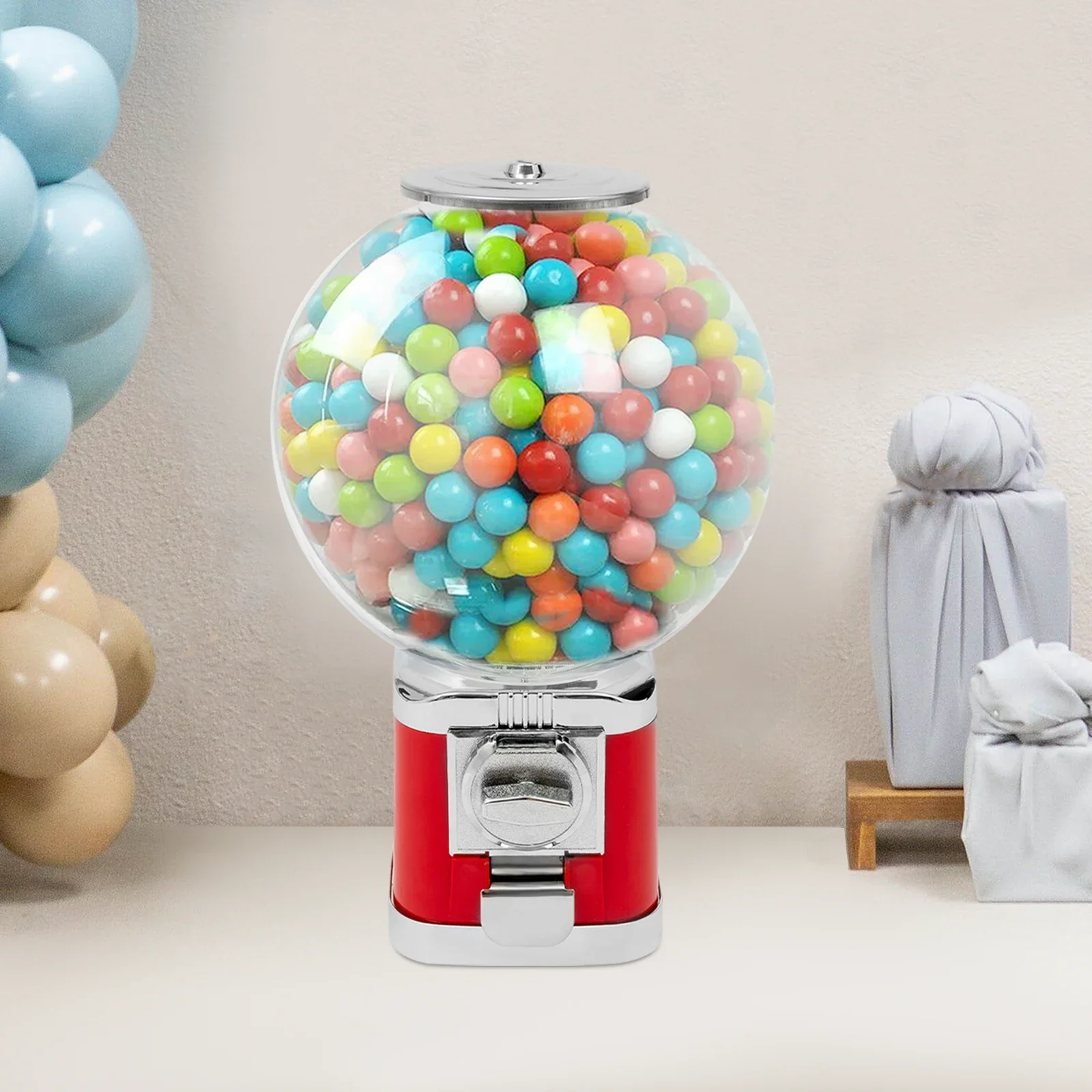 Mini Automatic Candy Dispenser, Capsule Toys Vending Machine, Compact Size for Shelf Work Desk Home Countertop