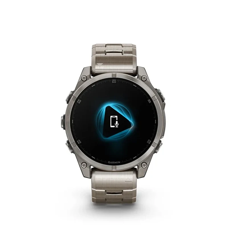 ساعة Garmin fenix 8 - 47 ملم AMOLED الاحترافية للرياضي بعمر بطارية 16 يومًا وكريستال الياقوت 100+ أوضاع رياضية وإطار من التيتانيوم