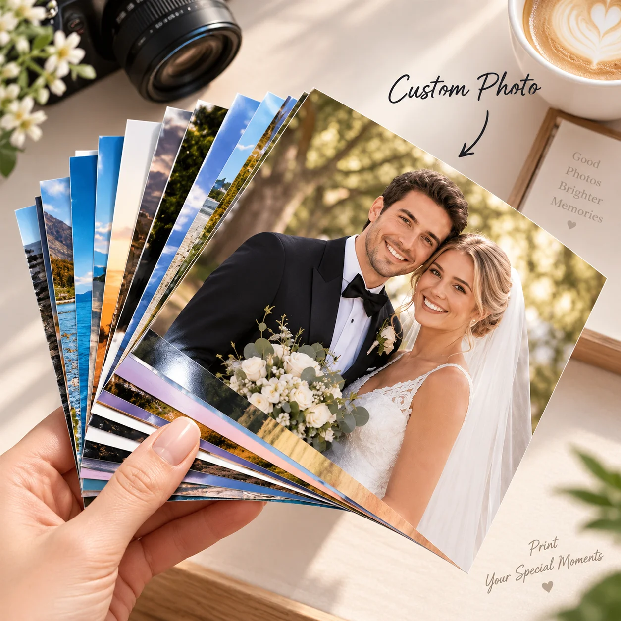 3/6pcs Custom Photo Printing, HD Mobile Photo Prints, 5/6/7 Inch Fuji-Grade Photo Paper for Couples Pets Travel Gifts