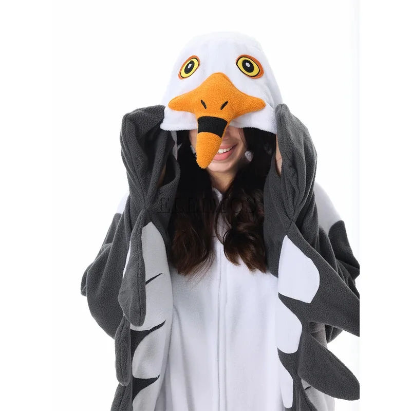 ELEIMOS-mono de Halloween de gaviota para mujeres y hombres, pijamas Kigurumis de animales para adultos, pijama de dibujos animados, ropa de casa, disfraz de Cosplay