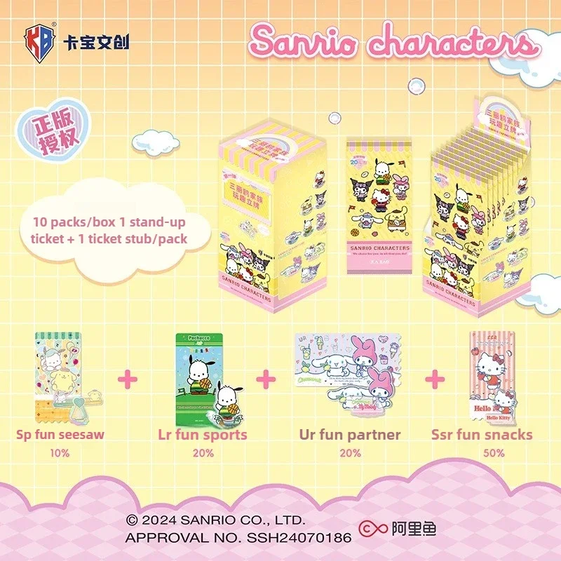 ฟิกเกอร์คุโรมิ คาร์โบ เมอร์ชานาจ พร้อมบัตรโบนัส สินค้าซานริโอ กล่องสุ่มซีรีส์ ของตกแต่งงานวันเกิดสุดน่ารัก บัตรของขวัญ