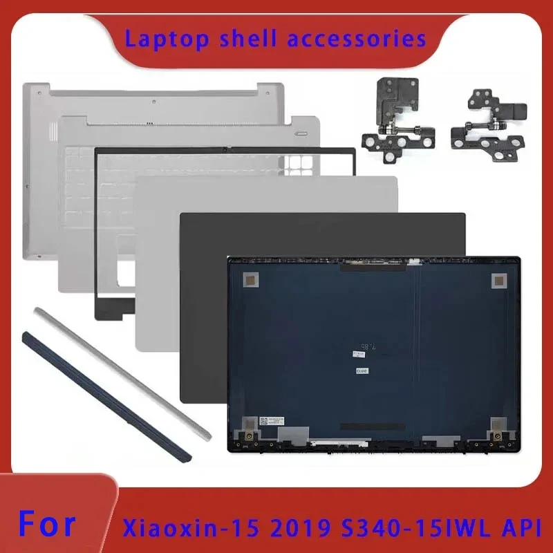 Adecuado para IdeaPad S340-15IWL S340-15 API XiaoXin 15 2019 cubierta trasera LCD para portátil, cubierta de bisagra de panel frontal carcasa inferior de bisagra