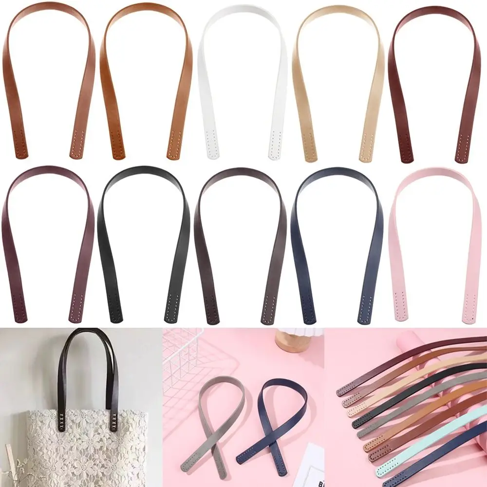 2Pcs PU Leather Shoulder Bag Strap Women Girls Bag Handles DIY Replacement Handle For Handbag Belt Bag Accessory