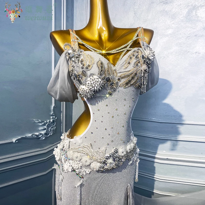 Roupa de dança do ventre para mulheres luxo strass sênior lantejoulas trajes desempenho adulto oriental dança competição roupas