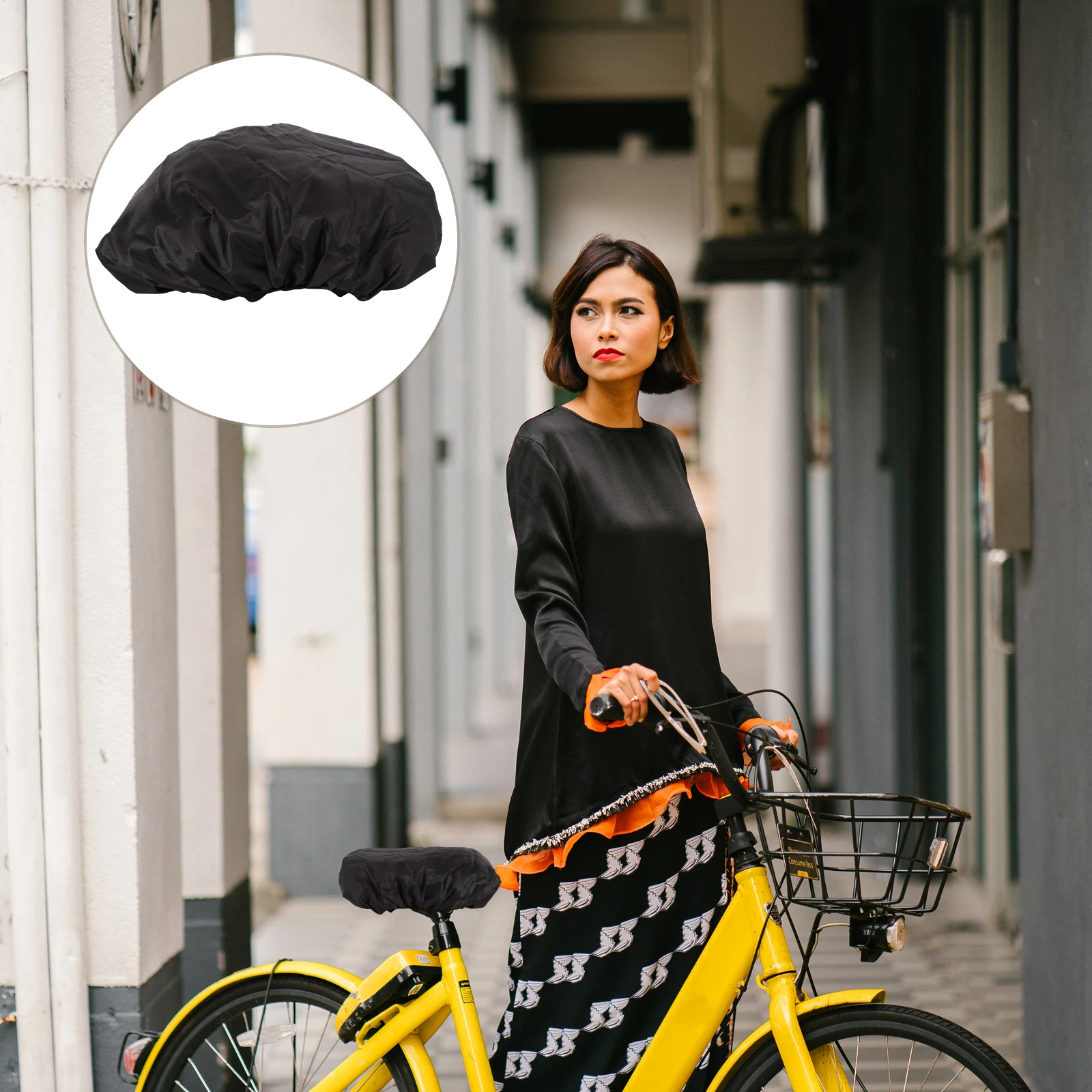 

4Pcs Elastic Stretch Waterproof Bike Seat Covers For Rainy Days & Reusable Bike Seat