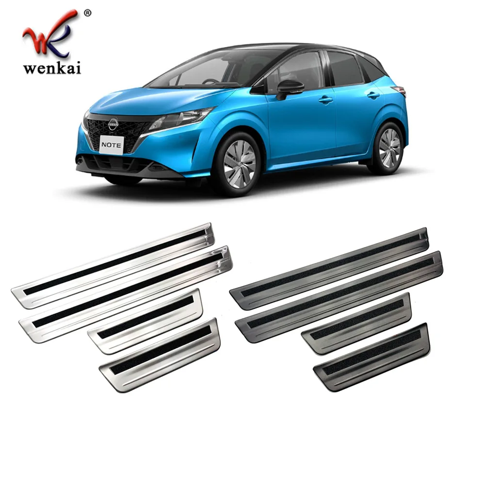 Stainless Steel Door Sill Scuff Kick Protector Guard For Nissan Note E13 2021 2022 2023 2024+