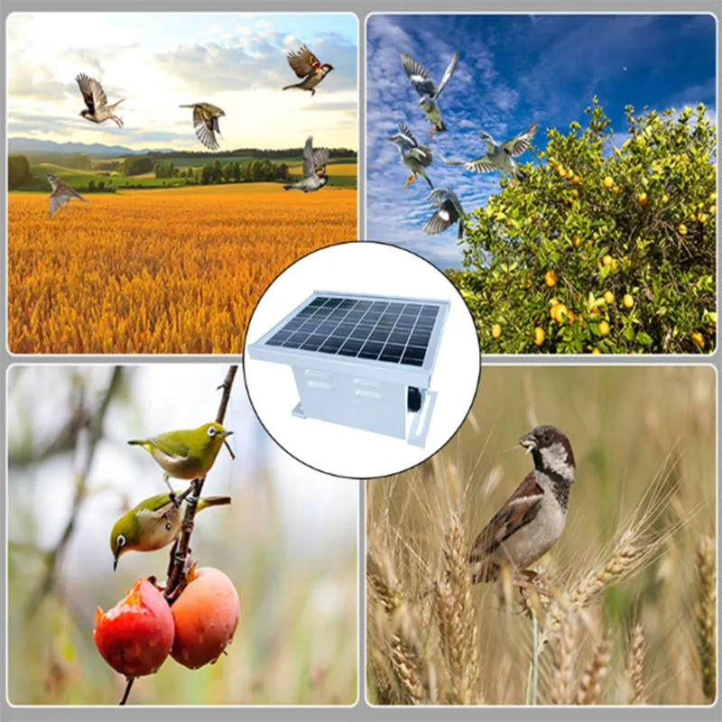 

2025Low Consumption Electronic Ultrasonic Bird Caller Pigeon/woodpeckers/sparrow Repellent With Solar Power Set up