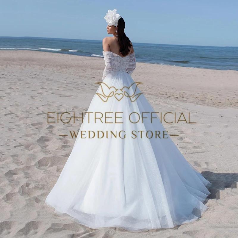 Eightree-Robe de mariée A-ligne élégante, robes de patients en tulle, Boho Beach, Rhde mariage, quelle que soit la taille personnalisée, Off The Initiated, 2024