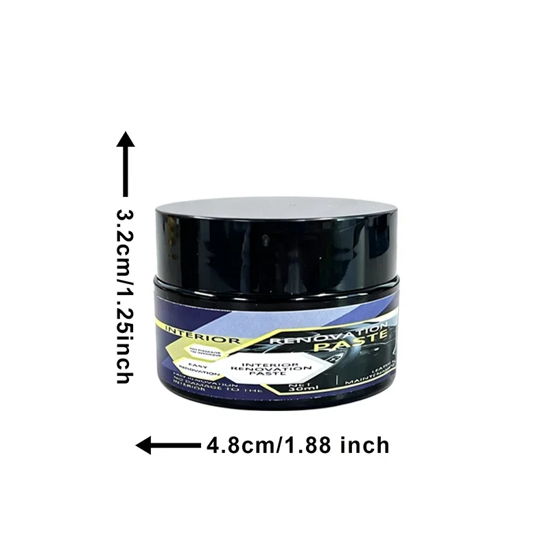 3pcs Repair Kit Car for Plastic Parts Care Interior Gloss Wax,Tire Anti-Yellowing Protection, Nano-Crystal Removal Restoration